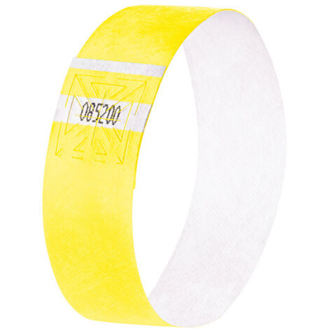 SIGEL EB218 Braccialetti d'identificazione Soft, giallo fluorescente, 120 pz