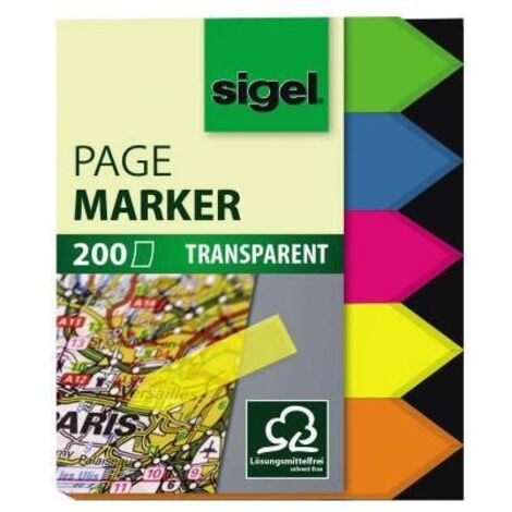 sigel Haftmarker Film Werkstoff: PET Farbe: 1 x grün, 1 x blau, 1 x pink, 1 x