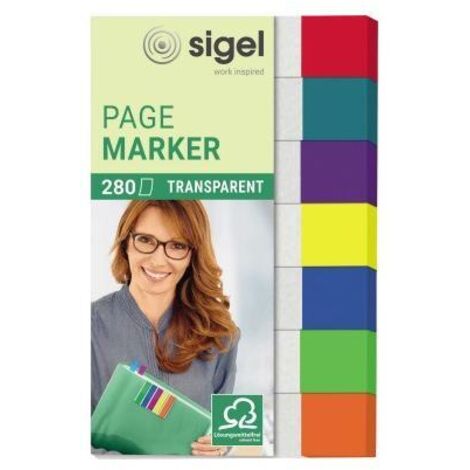 Sigel Haftmarker HN677 50x84mm sortiert 7x40 Bl./Pack.