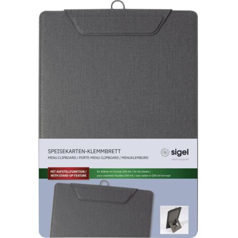 Sigel KB110 Portadisplay per menu DIN A4 Antracite (L x A) 23 cm x 33 cm