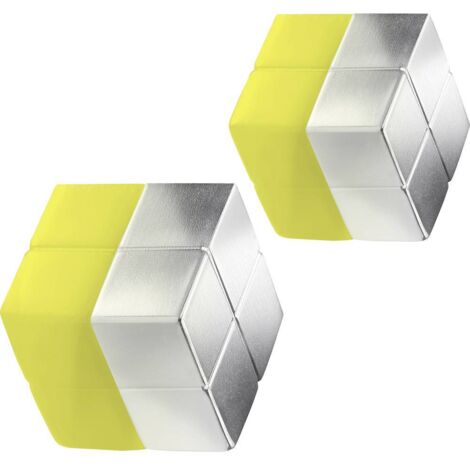 Sigel Magnete neodimio C10 Extra-Strong (L x A x P) 20 x 10 x 20 mm cubo Argento 2 pz. BA704