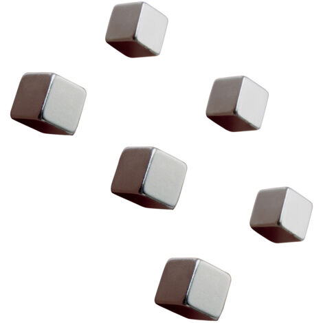 Sigel Neodym Magnet BA192 (B x H x T) 10 x 10 x 10 mm Würfel Silber 6 St. BA192