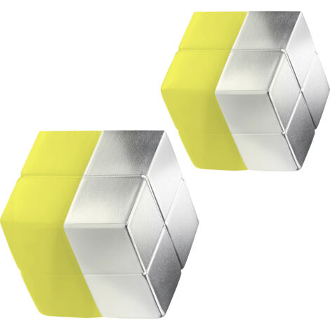 Sigel Neodym Magnet C10 "Extra-Strong" (B x H x T) 20 x 10 x 20 mm Würfel Silber 2 St. BA704