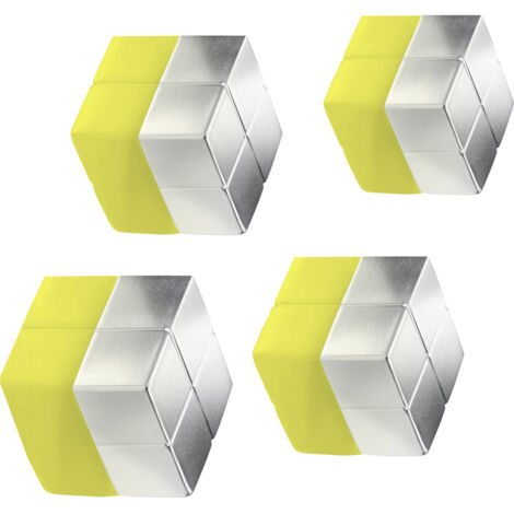 Sigel Neodym Magnet C10 "Extra-Strong" (B x H x T) 20 x 10 x 20 mm Würfel Silber 4 St. BA705