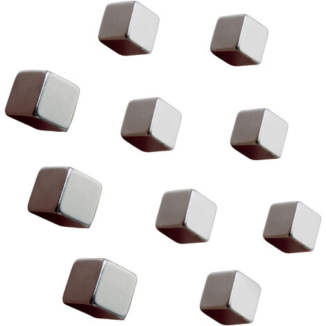 Sigel Neodym Magnet C5 "Strong" (B x H x T) 10 x 10 x 10 mm Würfel Silber 10 St. BA193