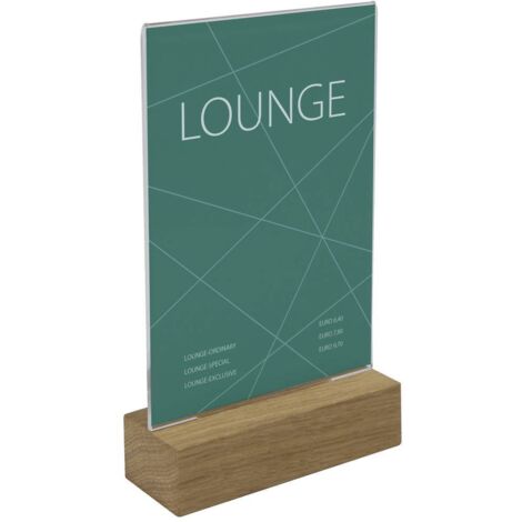 Sigel TA252 Présentoir de table Utilisation pour format de papier: DIN A6 transparent, bois 1 pc(s)