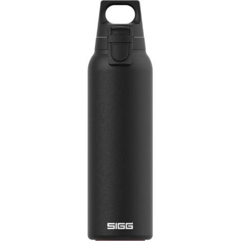 Sigg Hot & Cold ONE Light Black Borraccia ermetica (0,55 L), Bottiglia termica utilizzabile con una sola mano, Borraccia design in acciaio inossidabile 18/8