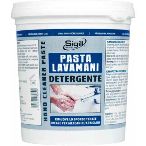Sigill fustino pasta lavamani 1 Lt detergente tradizionale per sporchi piu' tenaci ideale per meccanici artigiani