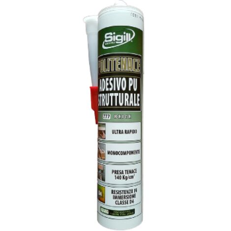 Sigill politenace cartuccia adesivo poliuretanico strutturale beige 300 ml per incollaggi fortissimi verniciabile made in italy