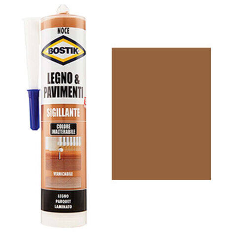 Sigillante acrilico Bostik silicone per legno e pavimenti colore noce 300 ml