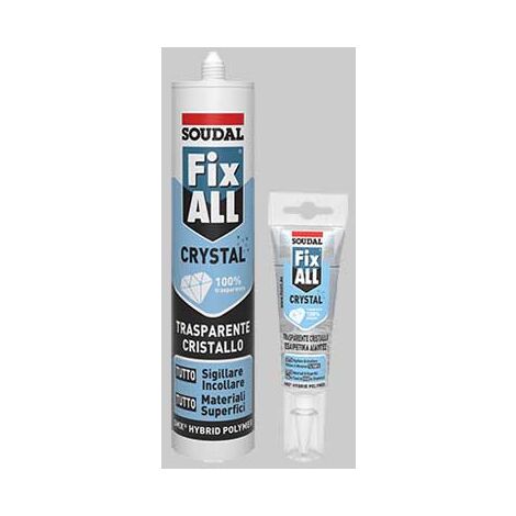 SIGILLANTE ADESIVO FIX ALL CRYSTAL TRASPARENTE SOUDAL  Ml 125 trasparente     SOUDAL