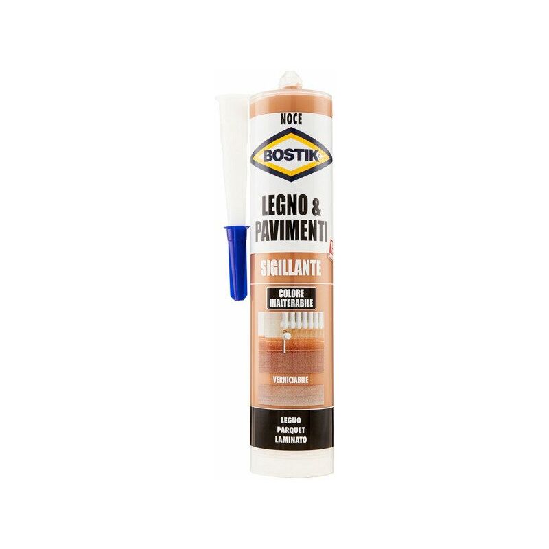 Bostik - Sigillante per legno e pavimenti plasto-elastico verniciabile da 300ml - Noce