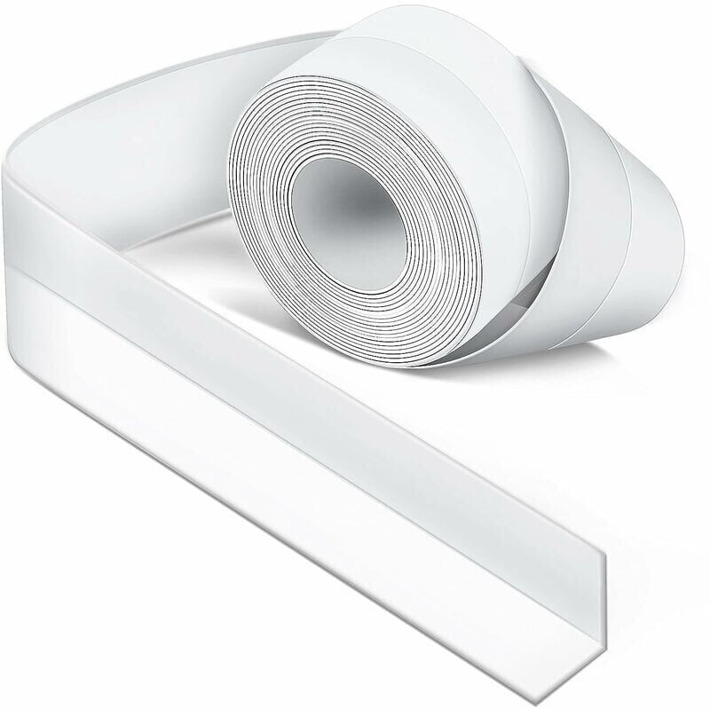 Image of Sigillante siliconico bianco, striscia di sigillante per vasche da bagno, resistente alla muffa, impermeabile, flessibile, per cucina