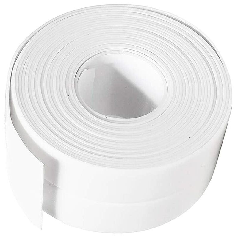 Image of Sigillante in silicone bianco per bagno, nastro sigillante, striscia sigillante autoadesiva in PE impermeabile per vasca da bagno, doccia, WC,