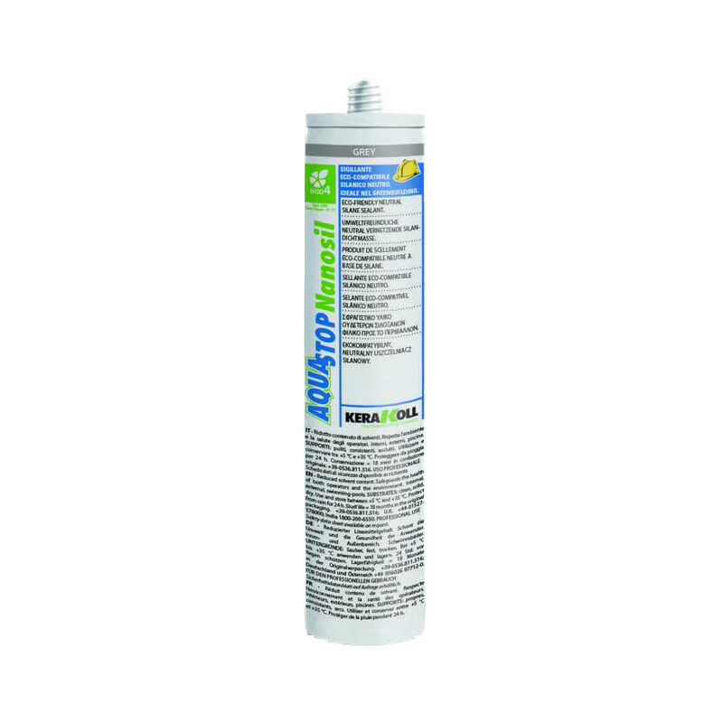 Aquastop nanosil eco sigillante impermeabile specifico per piscine 290 ml colore grigio Kerakoll