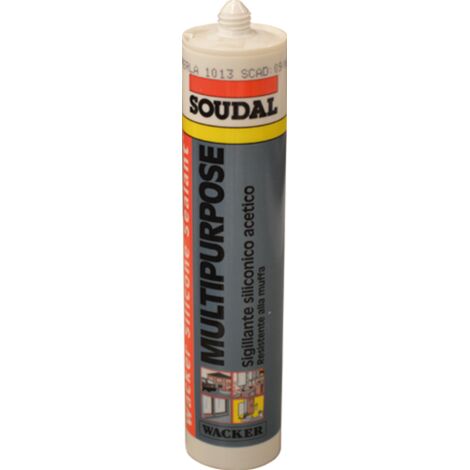 Sigillante Silicone Acetico Soudal  colore Avorio Ral1013 280 ml Maurer