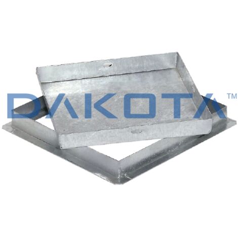 Sigillo zincato pesante 50x50 cm altezza cm. 5 a riempimento
