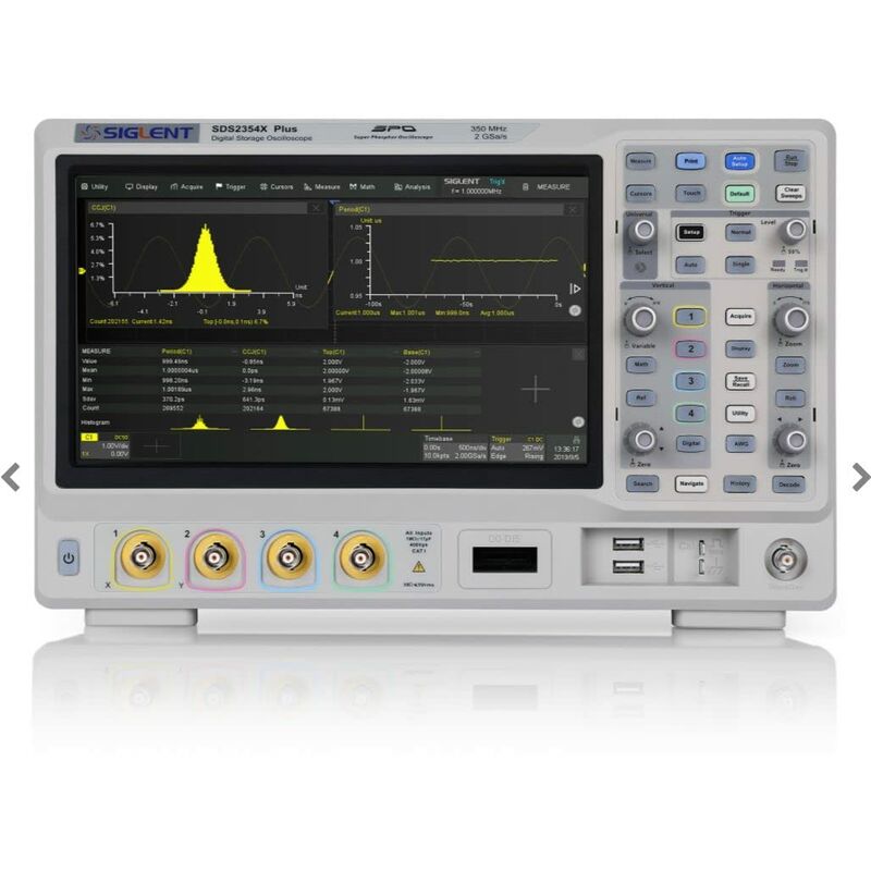 Image of Serie SDS2000X Plus Oscilloscopio al fosforo digitale, 4 canali, larghezza di banda 100 MHz, 200 mp, profondità di memoria, monitor da 10,1 - Siglent