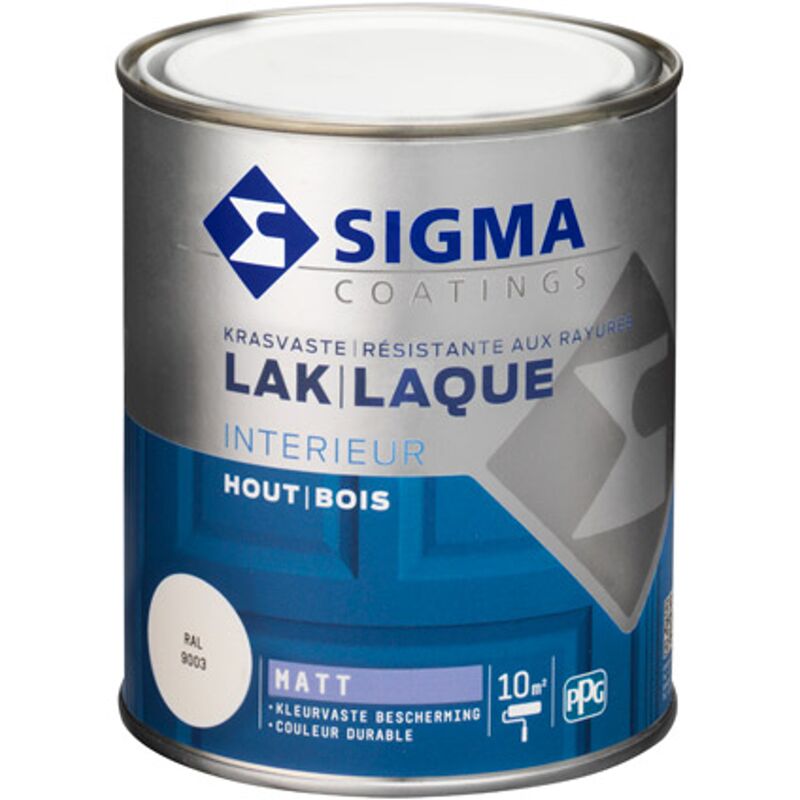 

la seguridad Sigma lacado blanco Mat - 750ml - Blanc sécurité