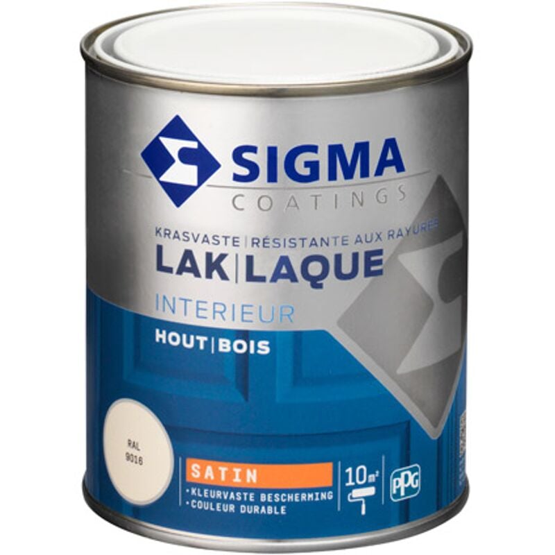 

el tráfico de laca blanco satinado - 750ml - Blanc trafic - Sigma