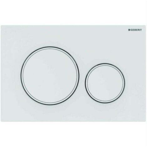 Sigma20 – Plaque de déclenchement à 2 touches, blanc mat / blanc, référence 115.882.01.1