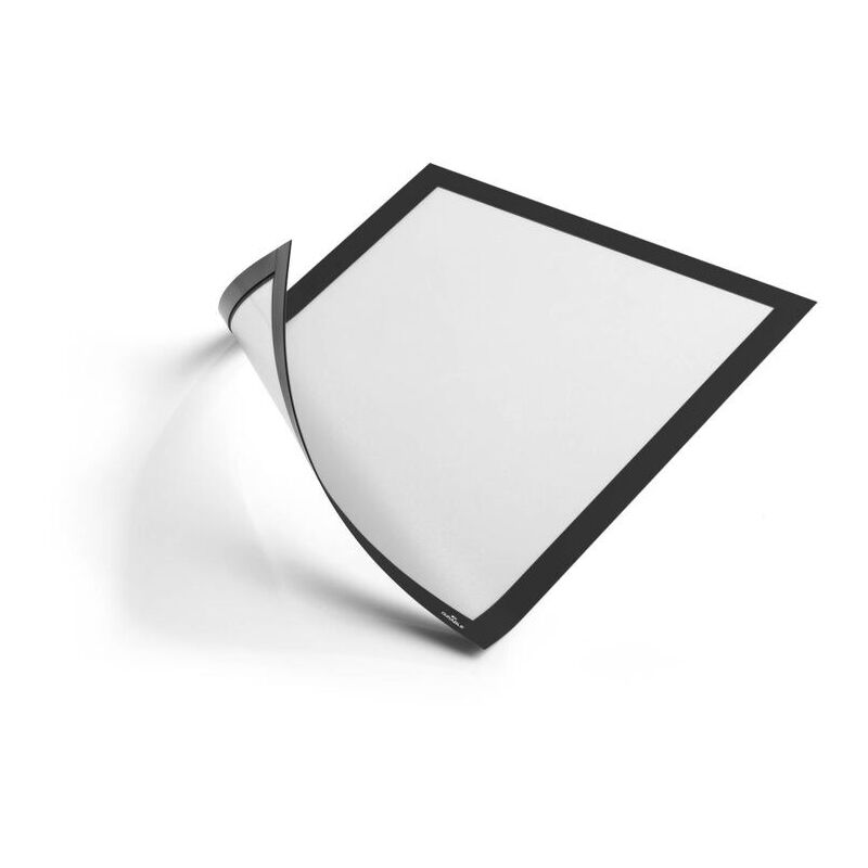 Durable - Duraframe Magnetic Display Frame Self Adhesive A4 Black (Pack 5) - Black