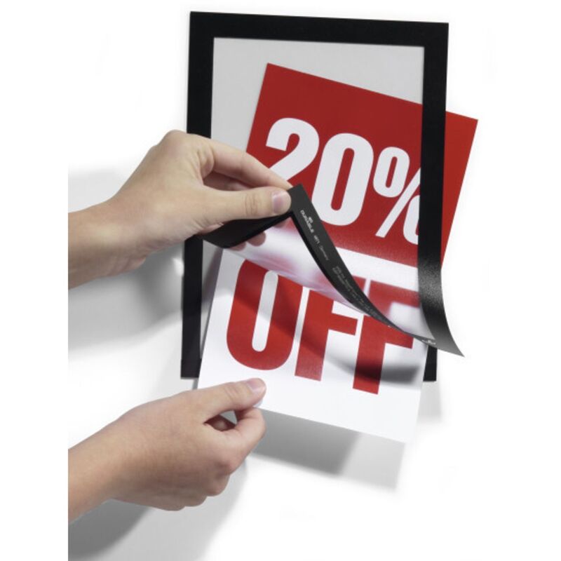 FP - Durable Durable Duraframe Magnetic Display Frame Self Adhesive A5 Black