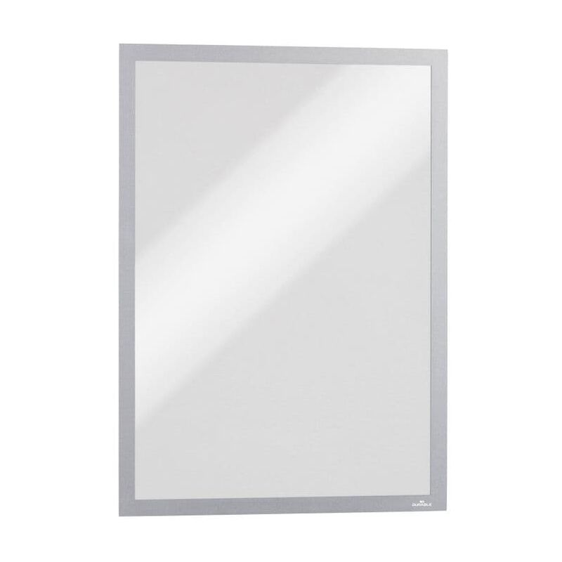 Durable Durable Duraframe Magnetic Display Frame Self Adhesive A3 Silver (Pack 5