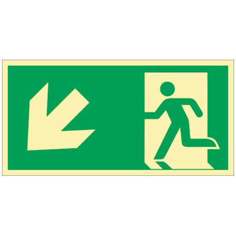 Signal de secours DIN EN ISO 7010 ( 9000477445 ) L297xl148 mm plastique 10 pièces