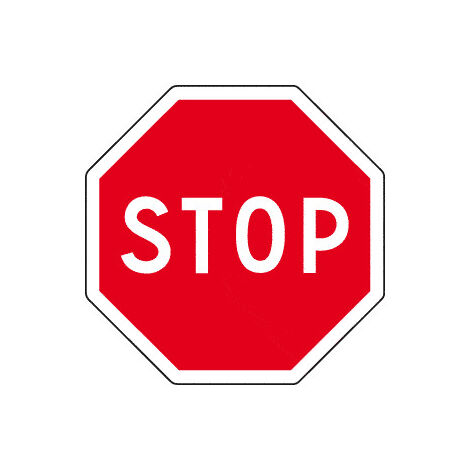SIGNAL D'INTERSECTION ET PRIORITÉ - TYPE AB - STOP (AB4) - 600 x 600 mm