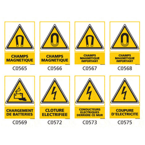 Signalisation danger électrique - C0584 - 75 x 105 mm