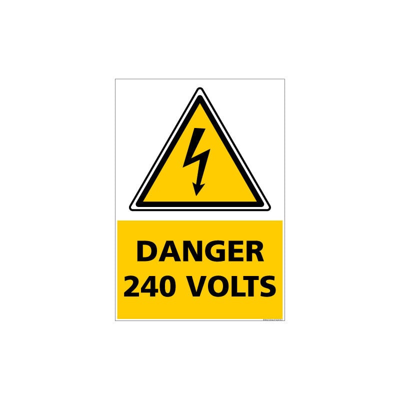 Signalisation danger électrique (C1347) - Aluminium 2 mm - 450 x 630 mm