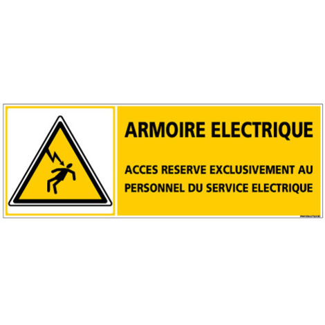 Signalisation danger électrique (C1361) - Aluminium 2 mm - 210 x 75 mm