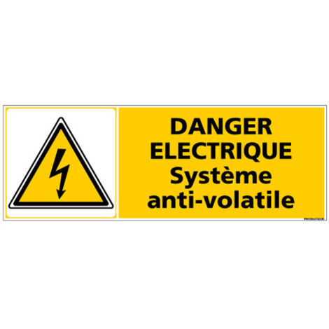 Signalisation danger électrique (C1362) - Adhésif - 210 x 75 mm