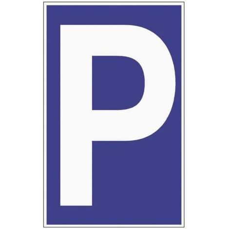 Signalisation de places de stationnement stationn. L250xl400 mm plastique bleu/blanc