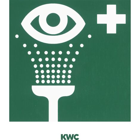 Signalisation de sécurité KWC AR, douche oculaire, film adhésif