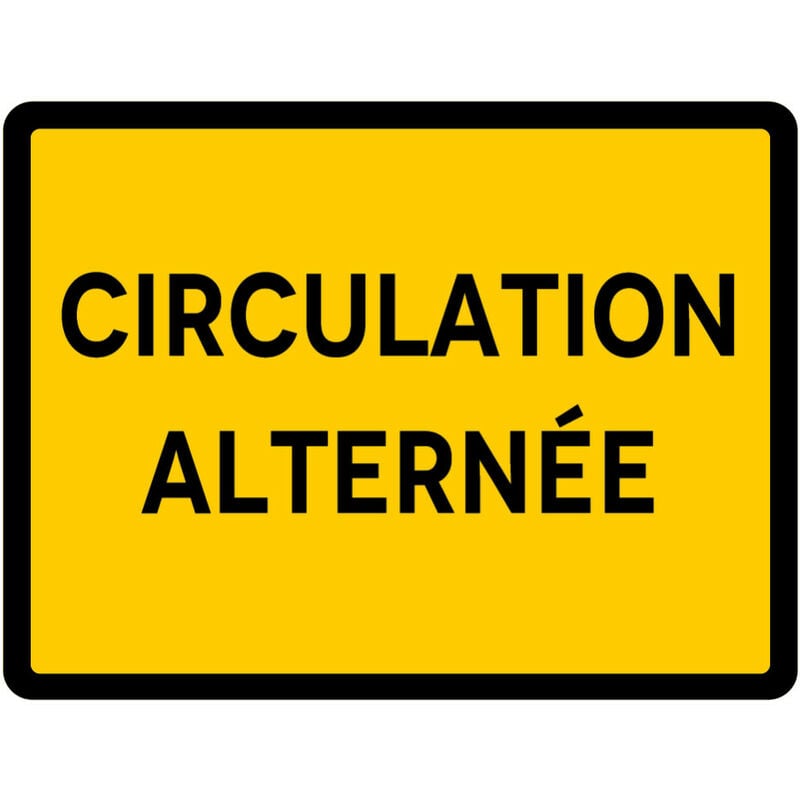 Signalisation de Travaux Temporaires Panneaux de Travaux Temporaires. Danger Chantier Temporaire - Circulation alternée - Panneau rétroréfléchissant