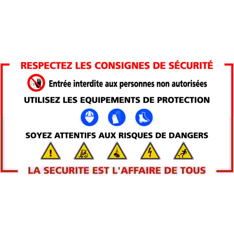 Signalisation de Travaux Temporaires Panneaux de Travaux Temporaires. Danger Chantier Temporaire - Respectez les consignes de sécurité - Panneau