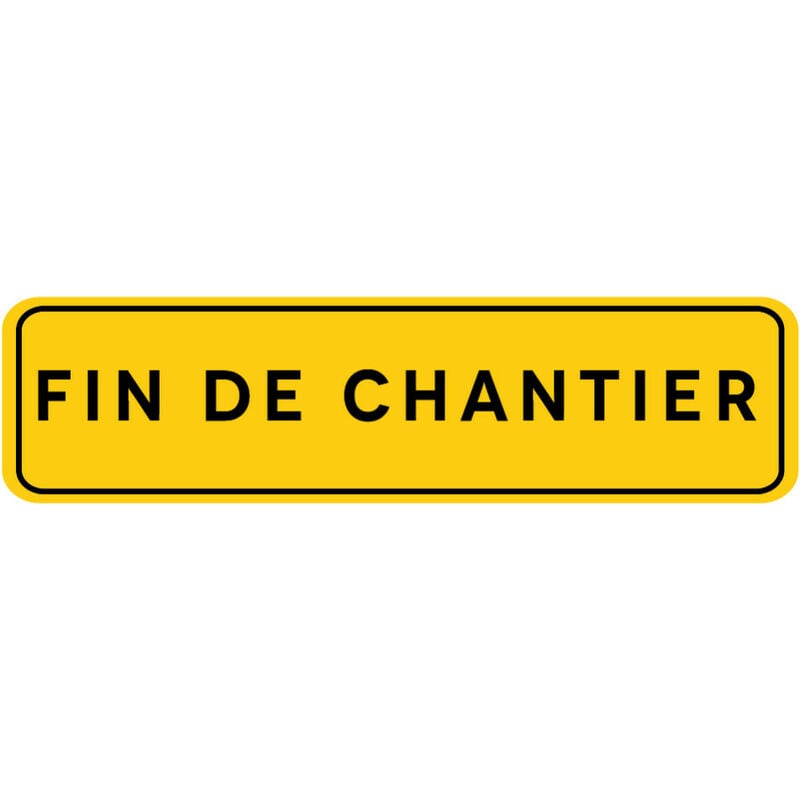 Signalisation de Travaux Temporaires Panneaux de Travaux Temporaires. Danger Chantier Temporaire - Fin de chantier - Panneau rétroréfléchissant