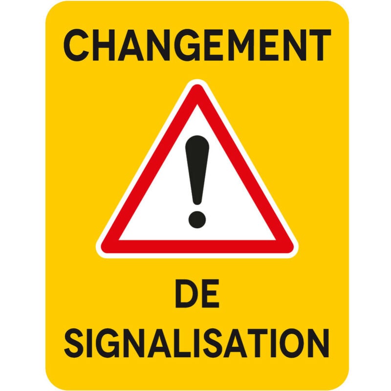 Signalisation de Travaux Temporaires Panneaux de Travaux Temporaires. Danger Chantier Temporaire - Changement de signalisation - Panneau