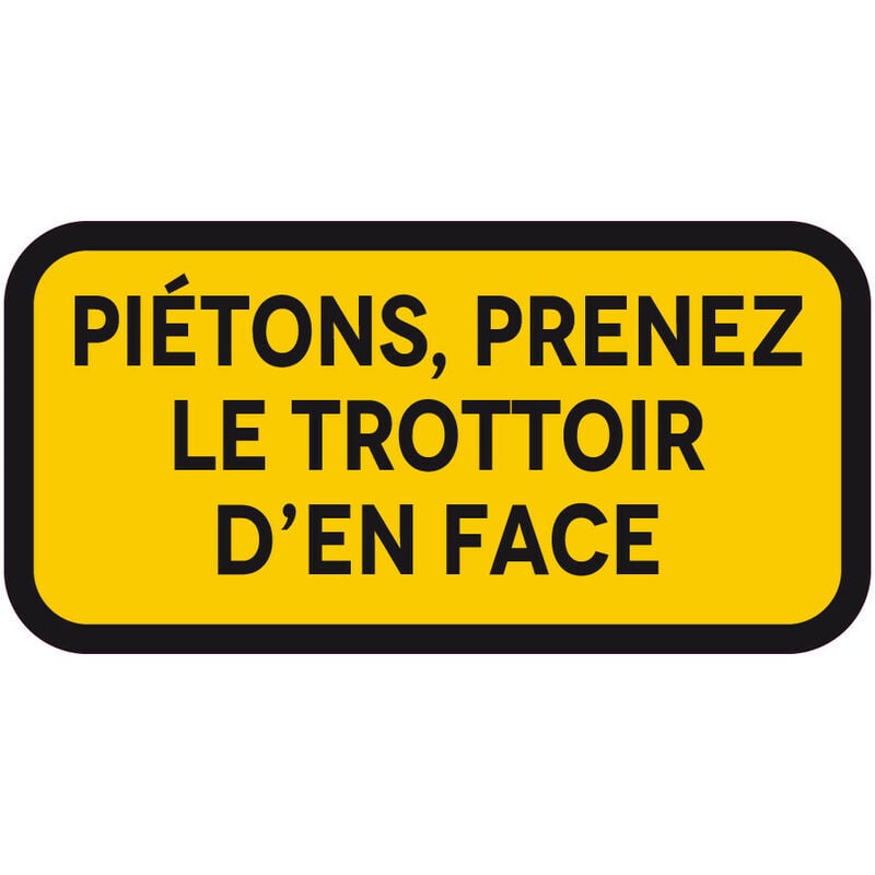 Signalisation de Travaux Temporaires Panneaux de Travaux Temporaires. Danger Chantier Temporaire - Piétons, prenez le trottoir d'en face - Panneau