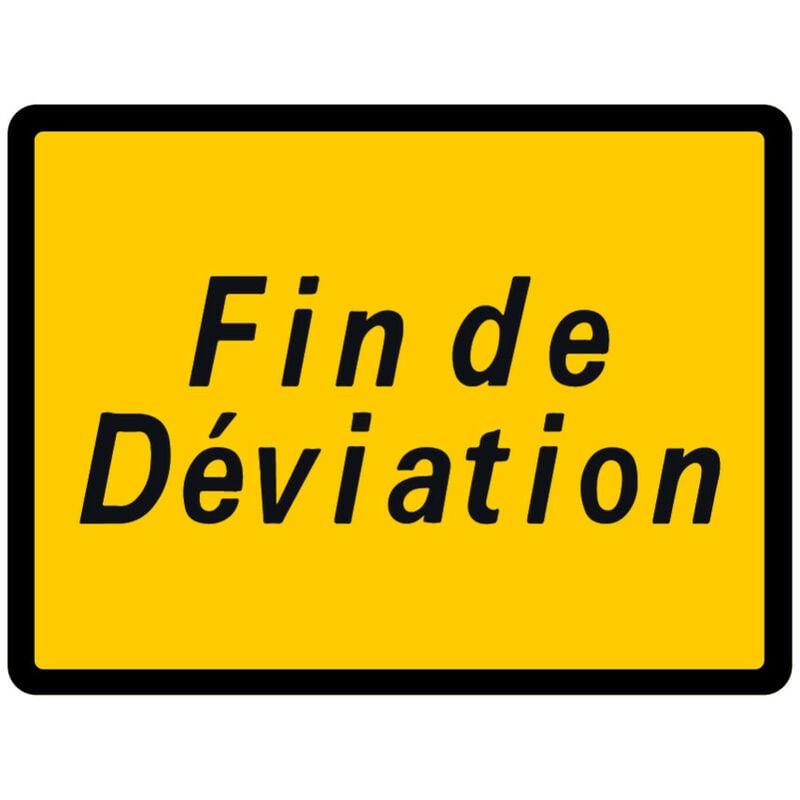 Signalisation de Travaux Temporaires Panneaux de Travaux Temporaires. Danger Chantier Temporaire - Fin de déviation - Panneau rétroréfléchissant