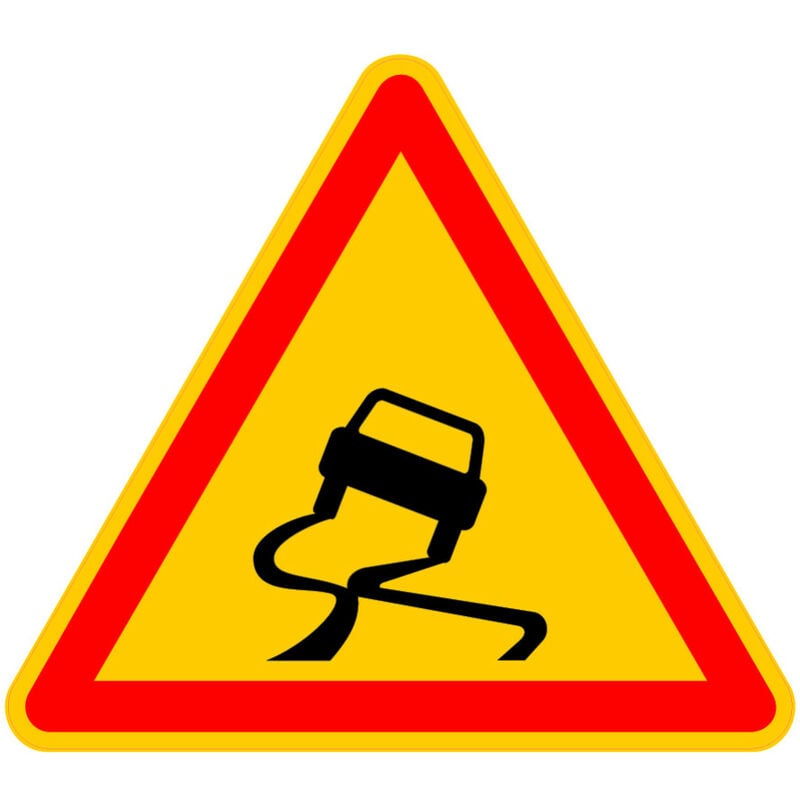 Signalisation de Travaux Temporaires Panneaux de Travaux Temporaires. Danger Chantier Temporaire - Danger chaussée glissante - Panneau