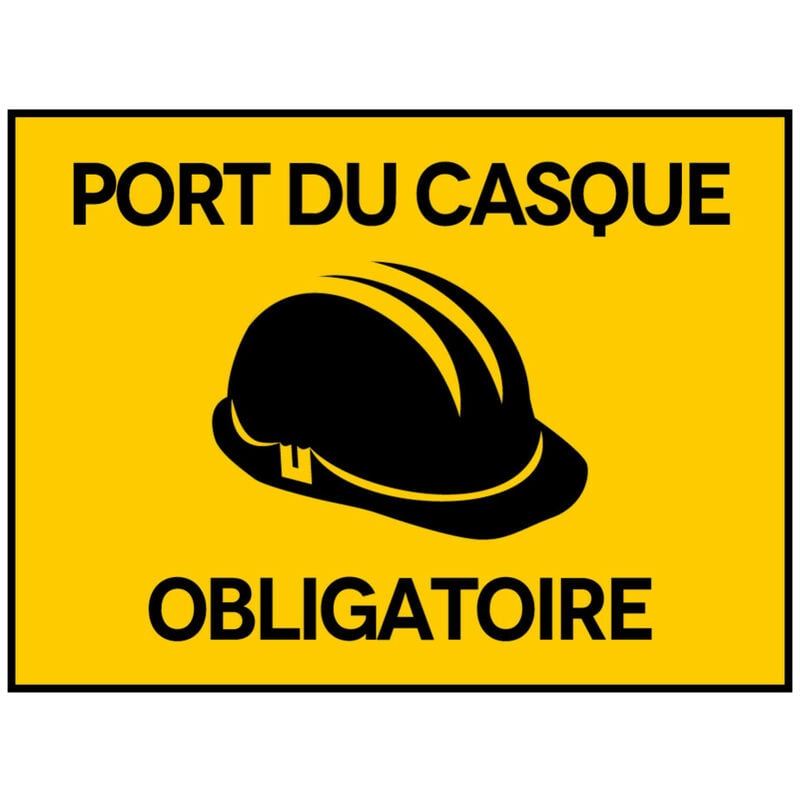Signalisation de Travaux Temporaires Panneaux de Travaux Temporaires. Danger Chantier Temporaire - Port du casque obligatoire - Panneau