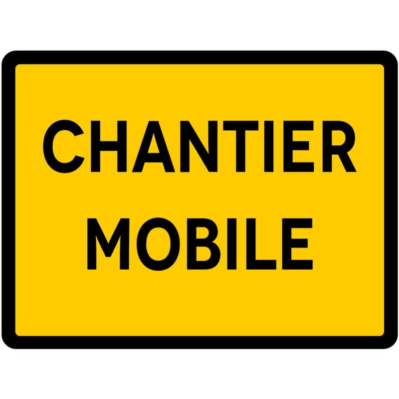 Signalisation de Travaux Temporaires Panneaux de Travaux Temporaires. Danger Chantier Temporaire - Chantier mobile - Panneau rétroréfléchissant