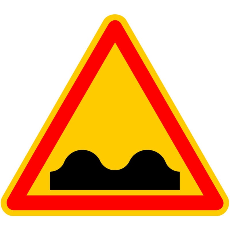 Signalisation de Travaux Temporaires Panneaux de Travaux Temporaires. Danger Chantier Temporaire - Danger cassis ou dos d'âne - Panneau