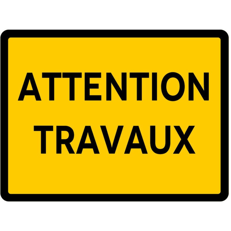 Signalisation de Travaux Temporaires Panneaux de Travaux Temporaires. Danger Chantier Temporaire - Travaux attention - Panneau rétroréfléchissant