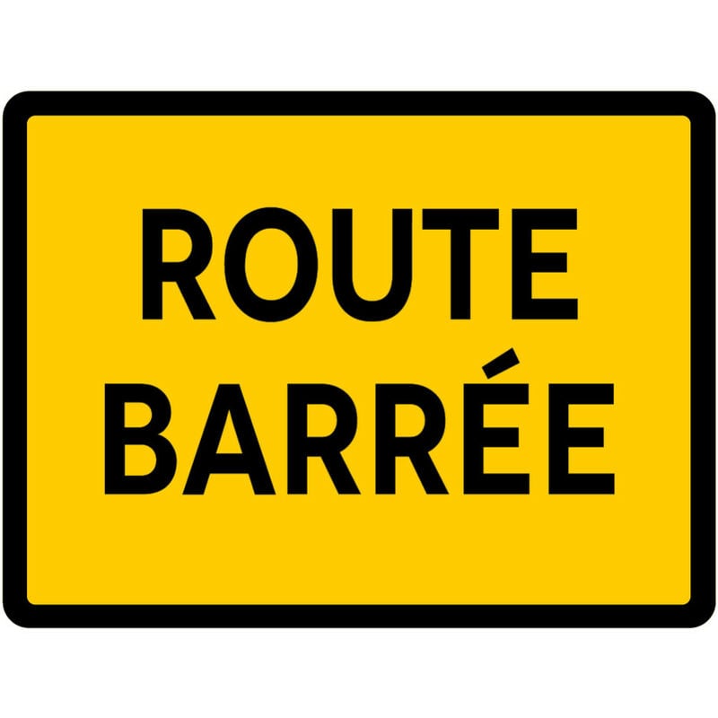 Signalisation de Travaux Temporaires Panneaux de Travaux Temporaires. Danger Chantier Temporaire - Route barrée - Panneau rétroréfléchissant