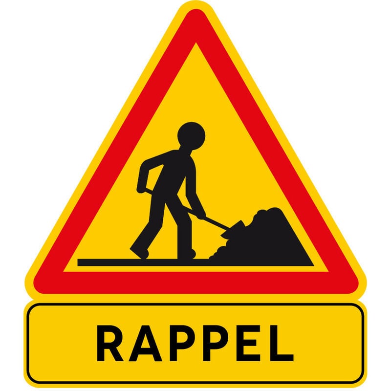 Signalisation de Travaux Temporaires Panneaux de Travaux Temporaires. Danger Chantier Temporaire - Attention rappel travaux - Panneau classique