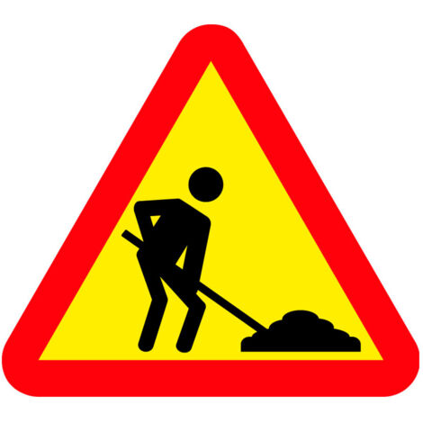 Signalisation Routière Peligro Obras, Pvc, 50 X 50 Cm
